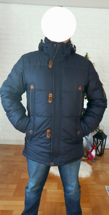 Ciepła męska KURTKA na srogą zimę r.XL na baranku Garment SUPER stan