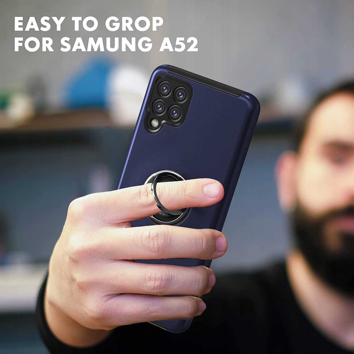 Plecki Etui Samsung Galaxy A22 Granatowy + 2 szkła