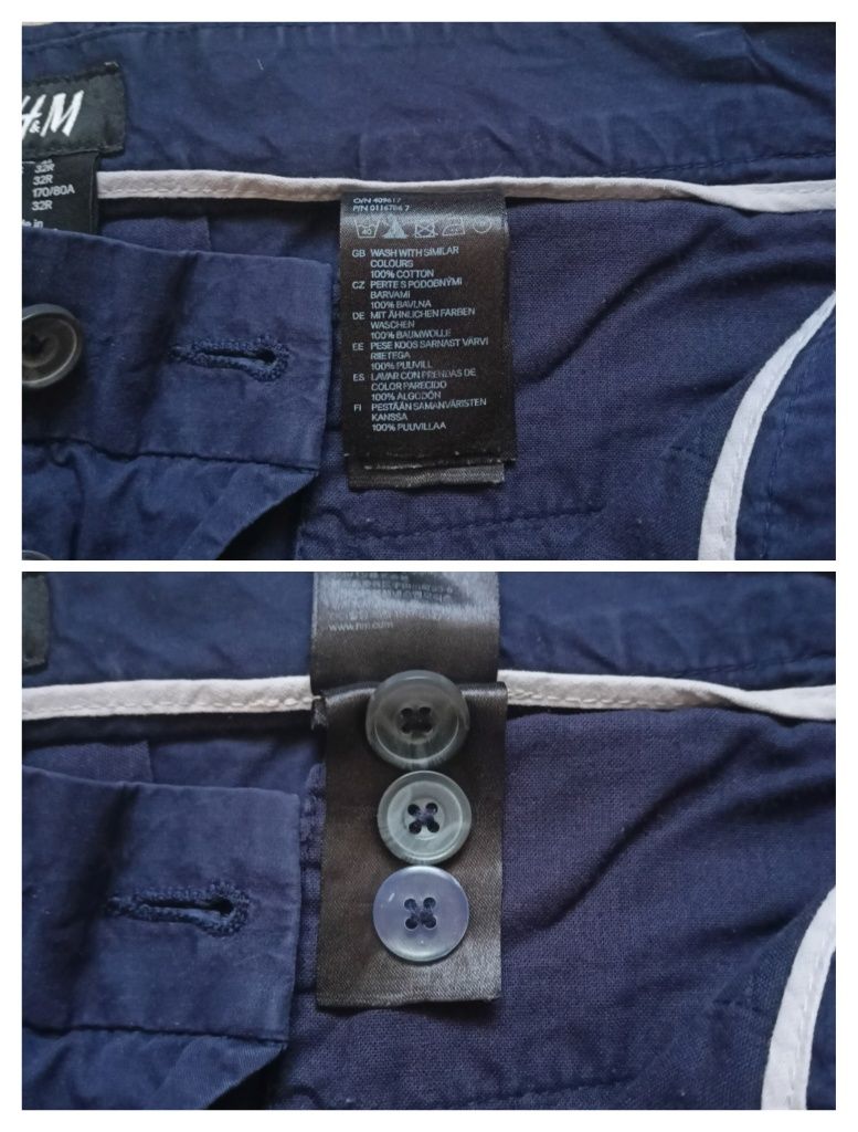 spodnie męskie - chinosy / H&M / roz. 46