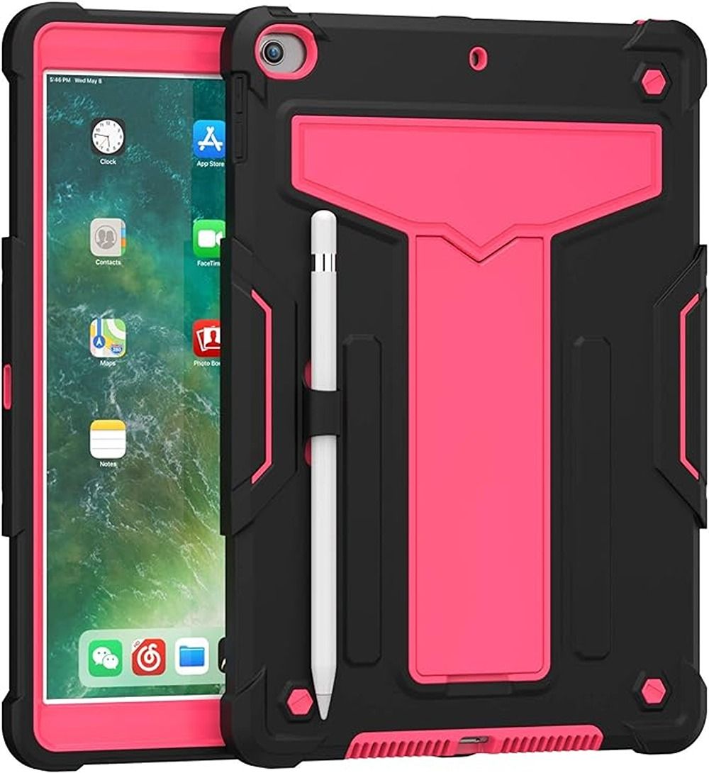 Pancerne Etui z Podstawką do iPad 7/8/9 Generacji 10.2 Cala Różowe