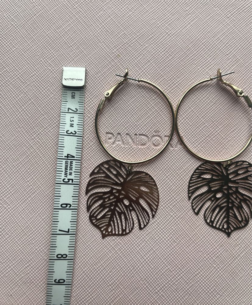 H&m kolczyki monstery koła kolka złote
