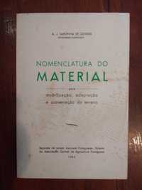 A. J. Sardinha de Oliveira - Nomenclatura do material