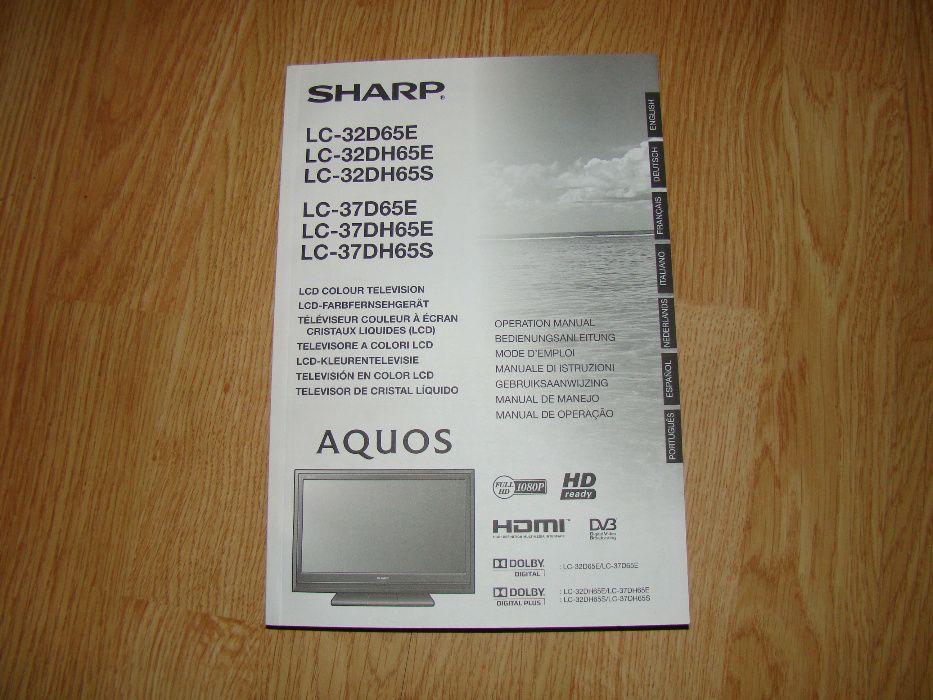 SHARP AQUOS LC-32D65E , LC-37D65E instrukcja obsługi.