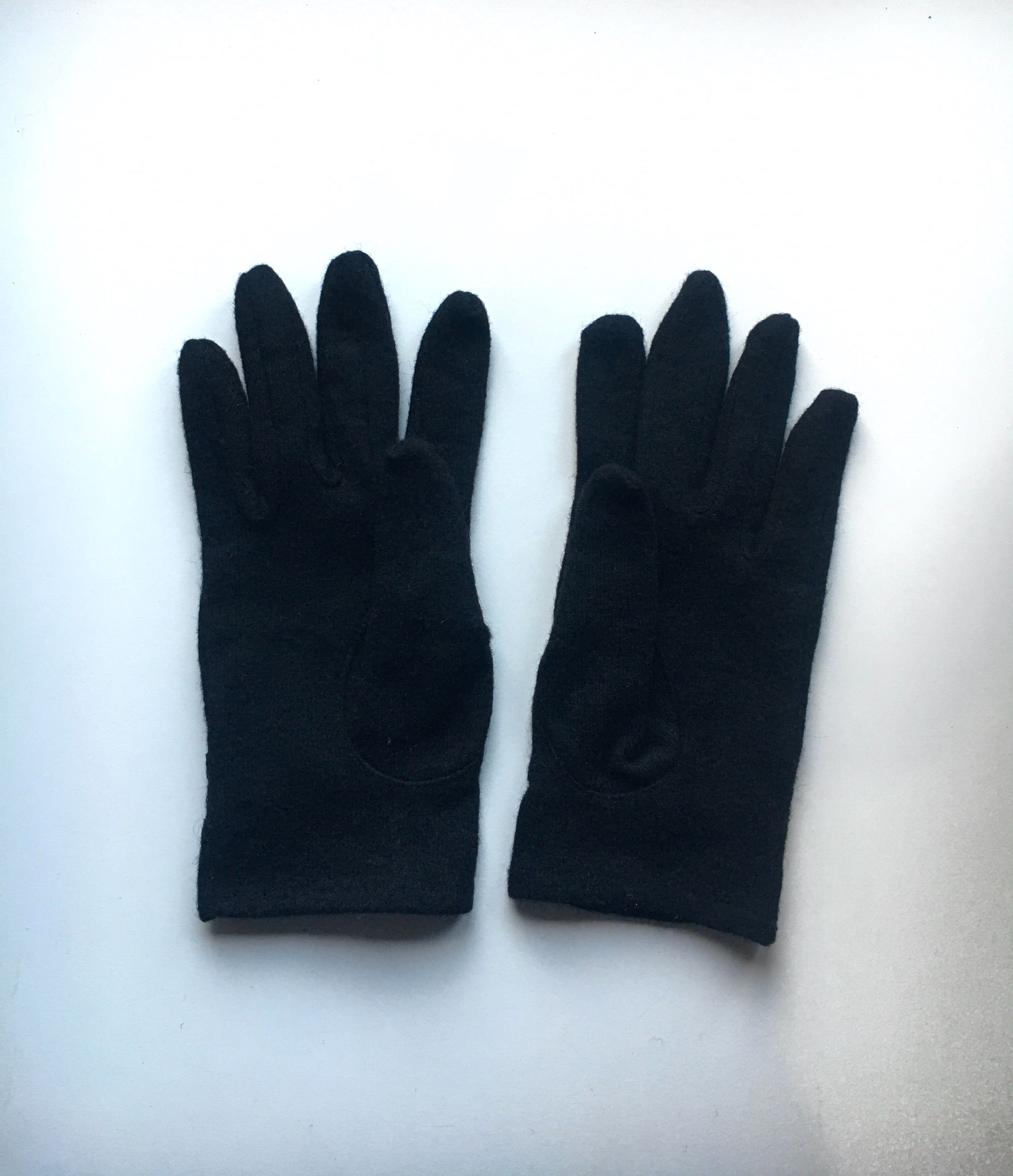 Nowe czarne rękawiczki