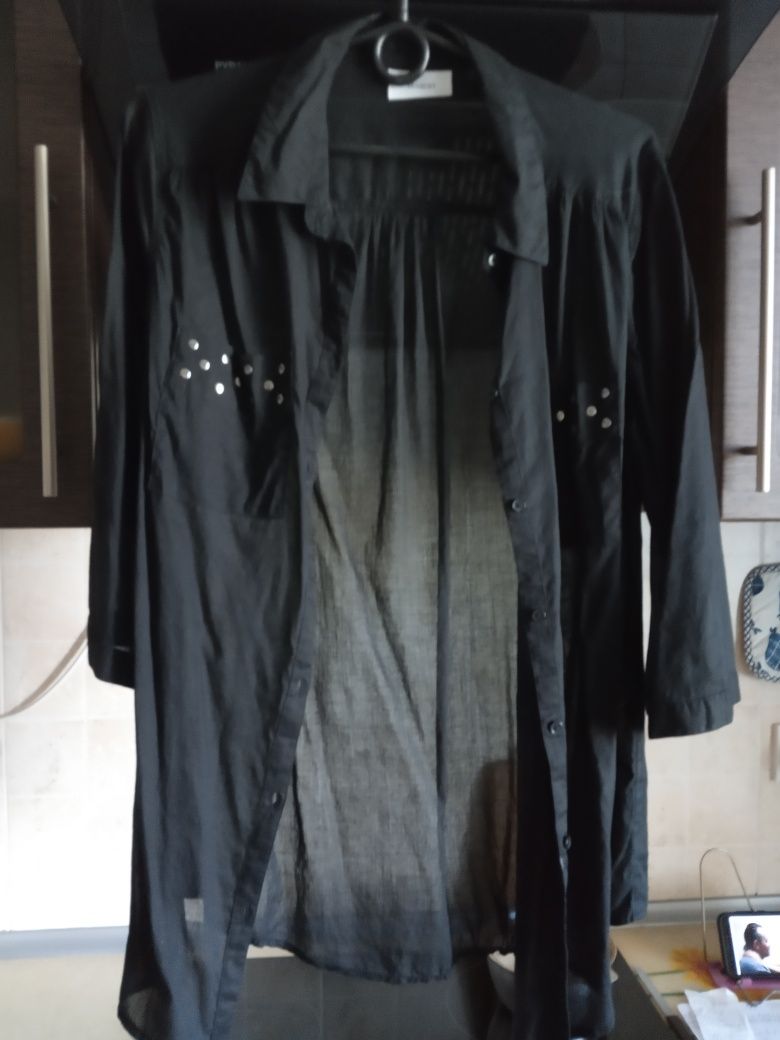 Блузка кофта накидка женская новая с этикеткой. XL. Чёрная блузка.