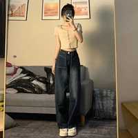 Жіночі джинси в американському стилі, широкі джинси y2k