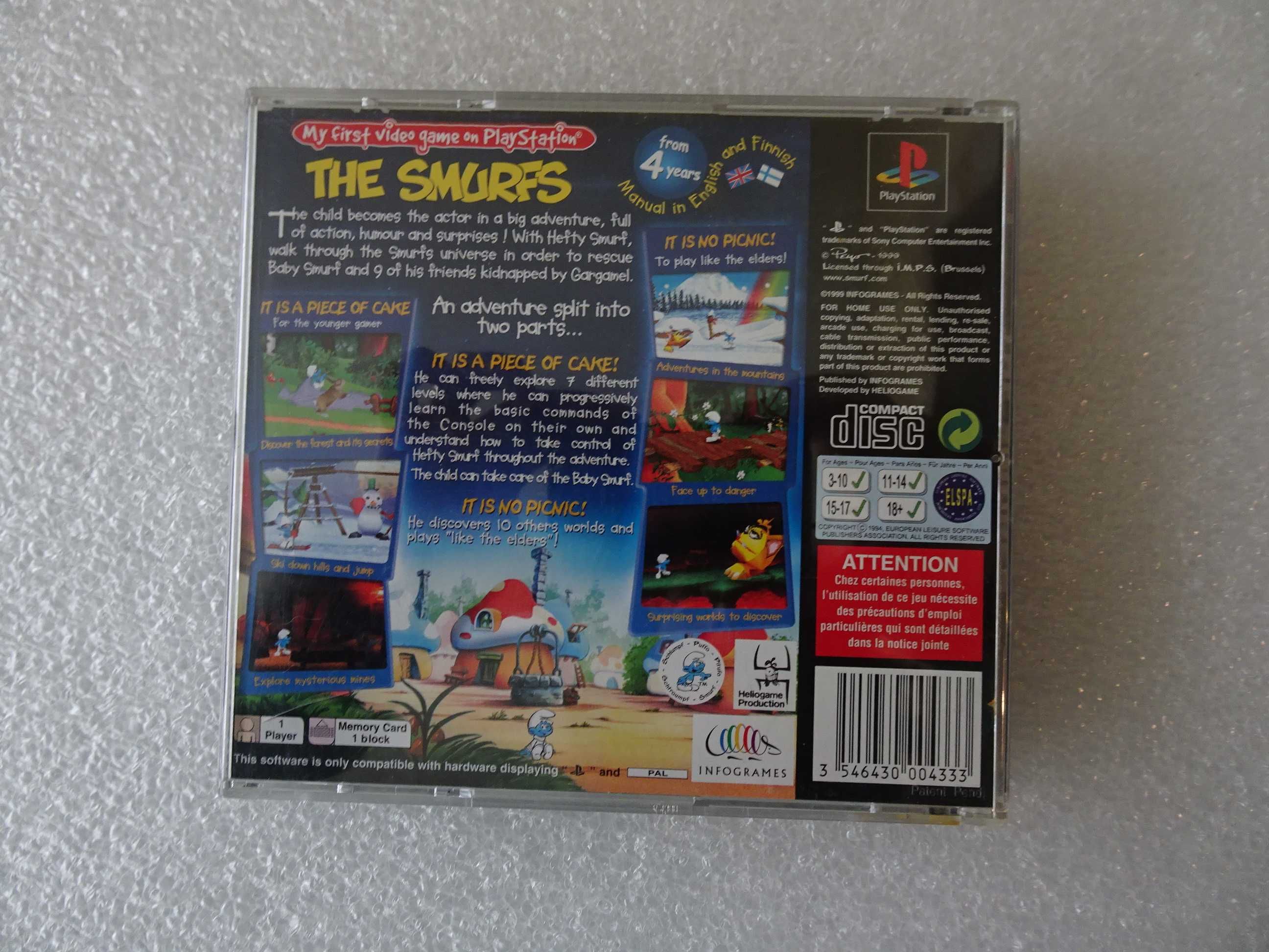 Jogo Playstation 1 - The Smurfs