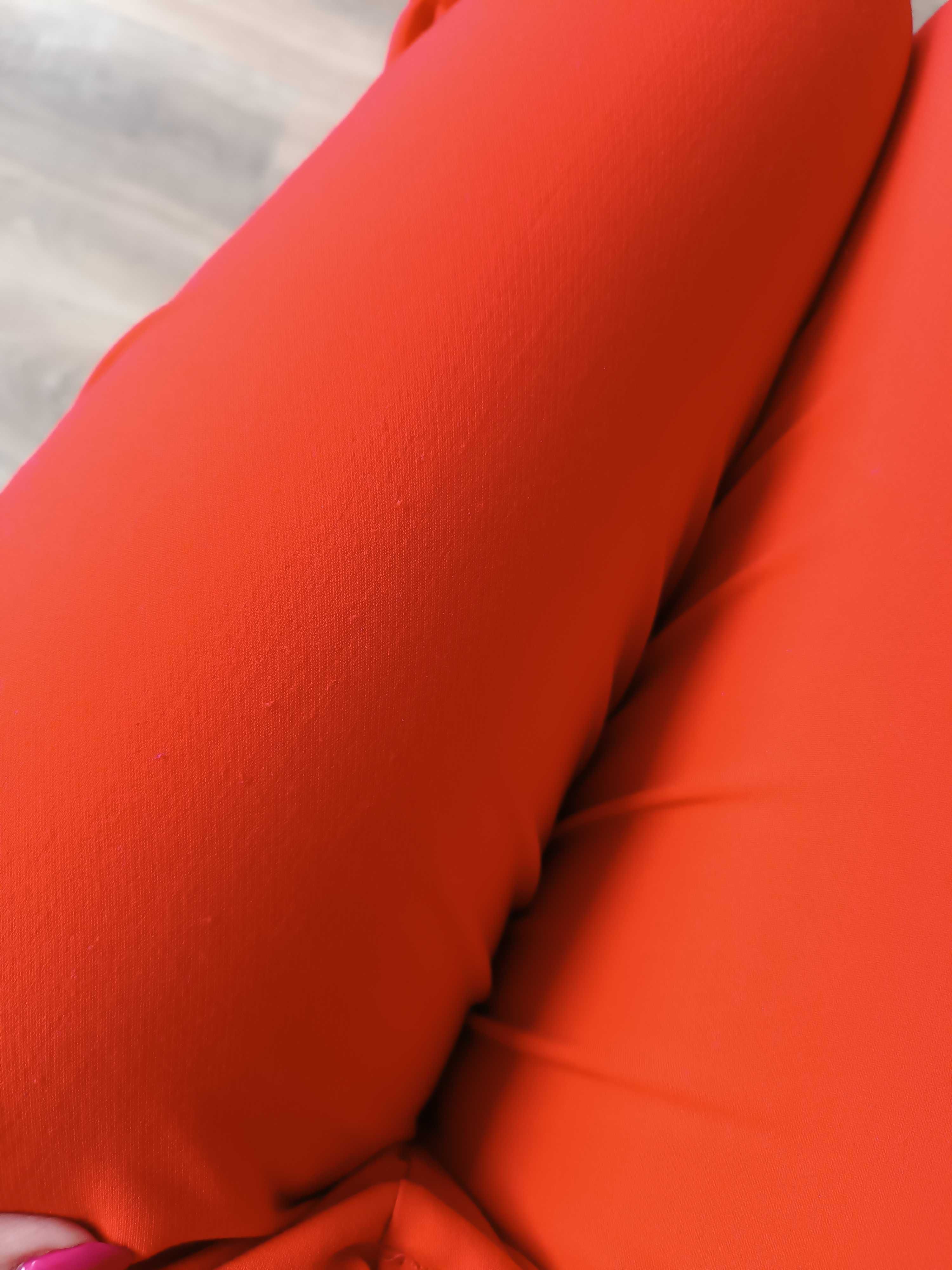 Spodnie cygaretki chinosy do kostek spodnie 7/8 czerwone