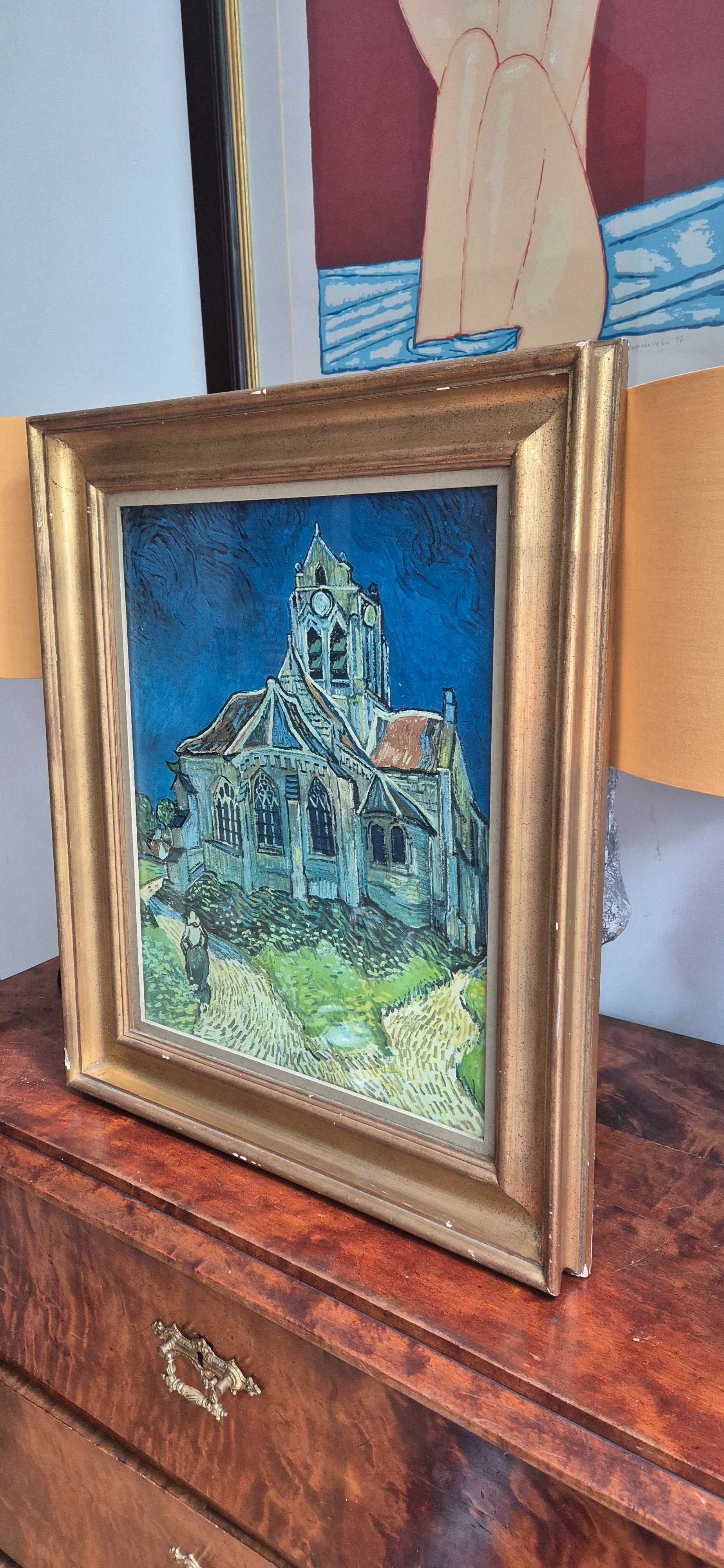 reprodukcja obrazu "Kościół w Auvers” Vincenta van Gogha dekor glamour