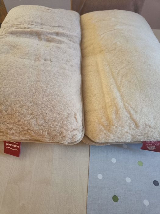 Komplet 2x kołder 135x200 2x poduszek 40x75 Prosens Woolmark Merynos