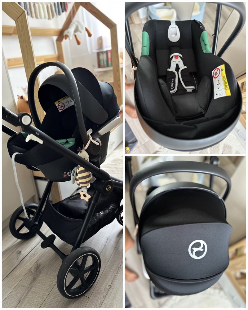 Wózek Cybex eos basic + fotelik aton b2 i-size + baza samochodowa