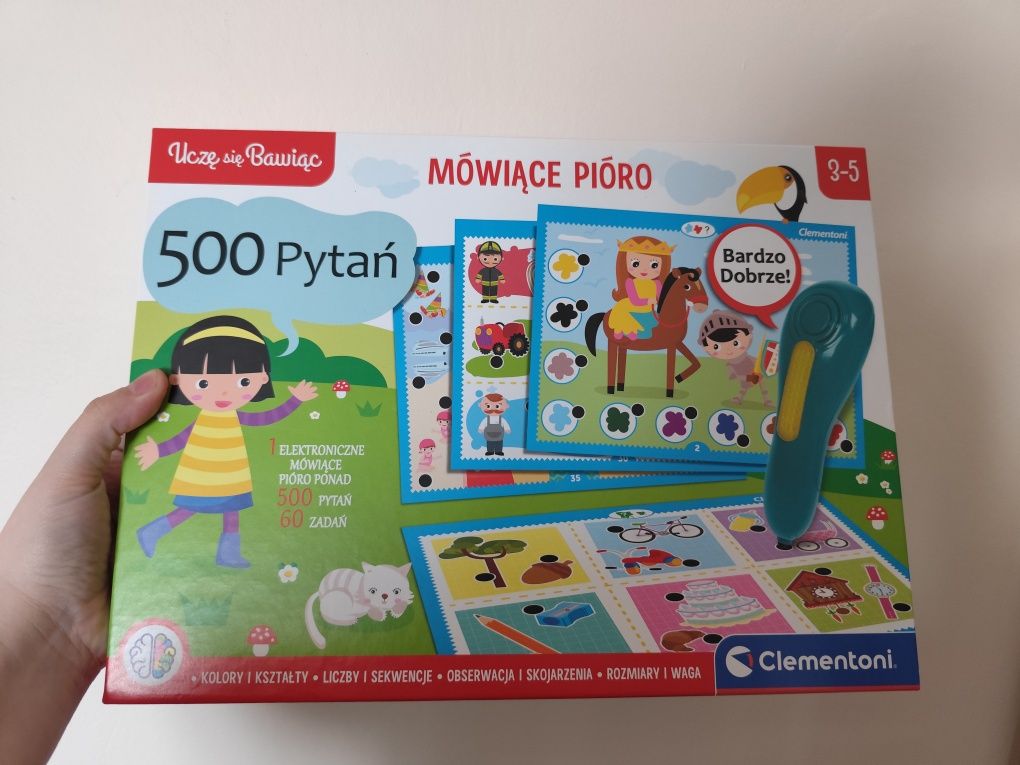 Mówiące pióro 500 pytań 3-5 lat, Clementoni