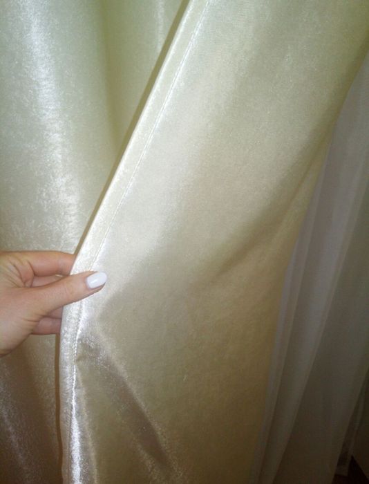 Лимонные шторы на карниз длиной 2 м