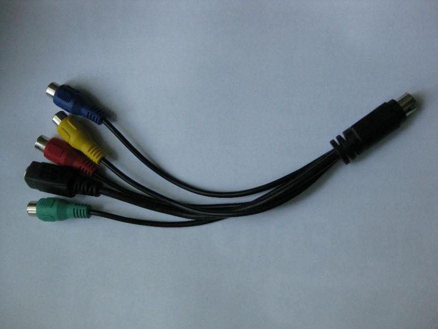 S-Video (7 pin) Male to 3 RCA(R-G-B)+ S-Video(4 pin) + RCA Female