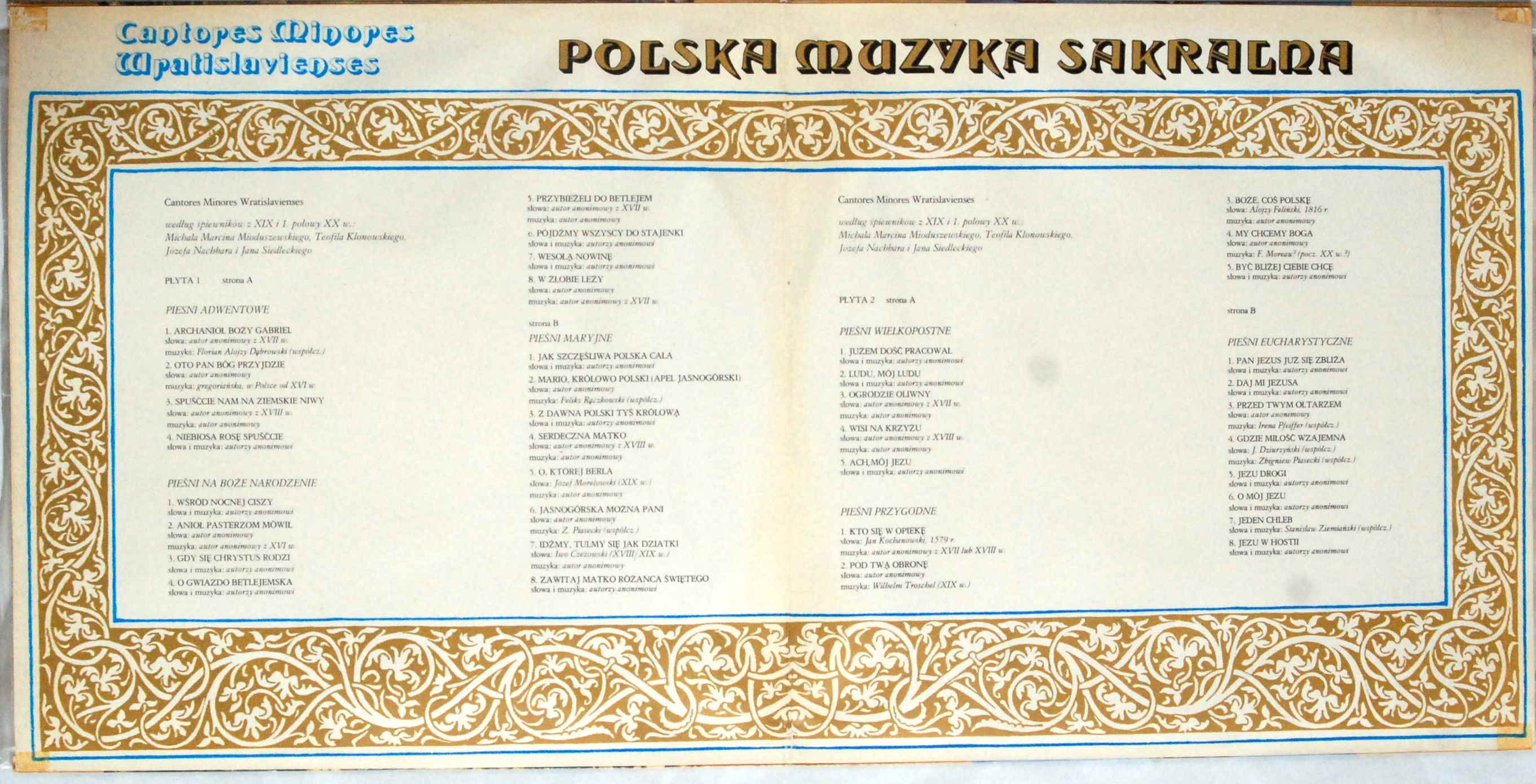 Cantores Minores Wratislavienses - Polska Muzyka Sakralna s.EX