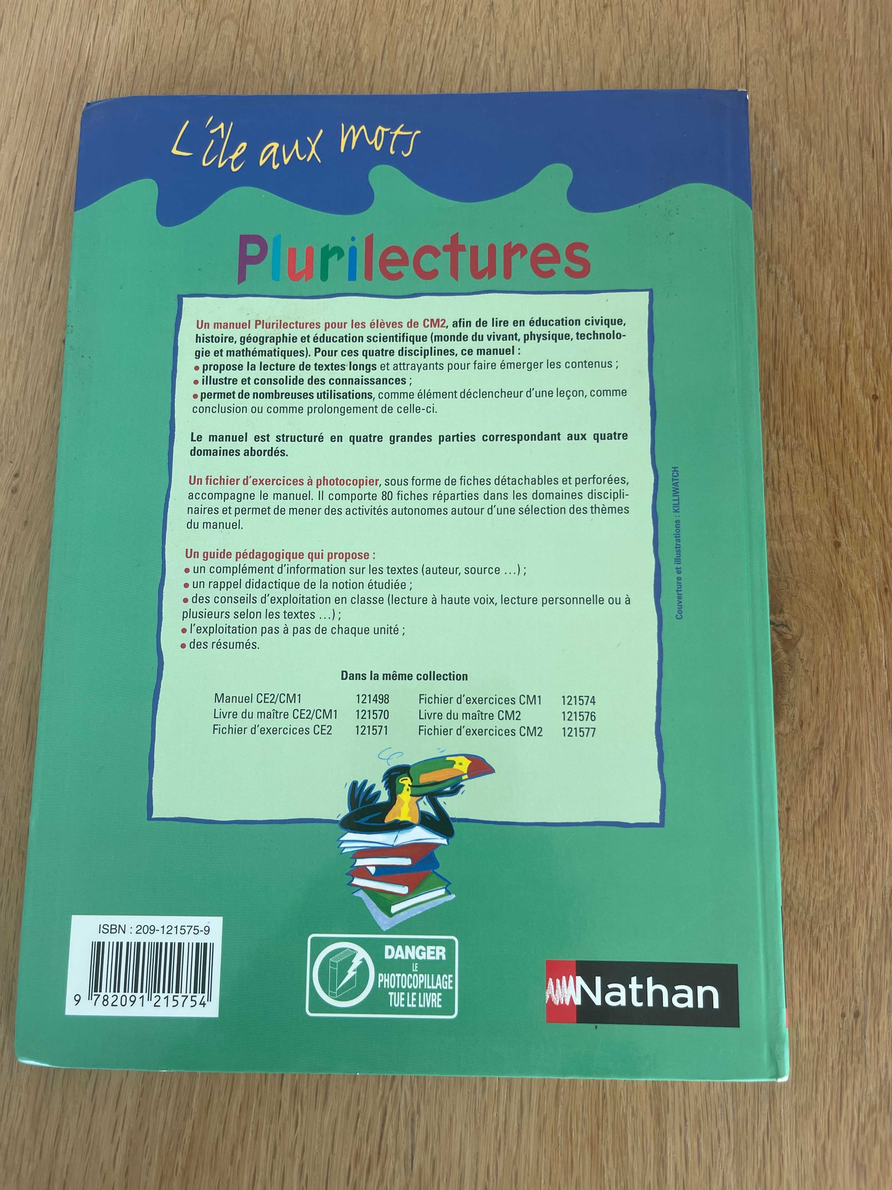 Manual escolar Plurilectures Cycle 3  CM2 L'ÎLE AUX MOTS