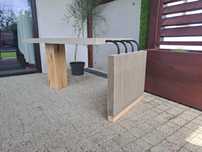 Ława beton+ drewno + prety