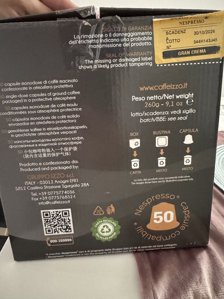 Kapsulki kawa nespresso