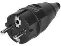 Wtyczka 2P+Z Uni-Schuko 230V/16A warsztatowa IP20 (czarna)