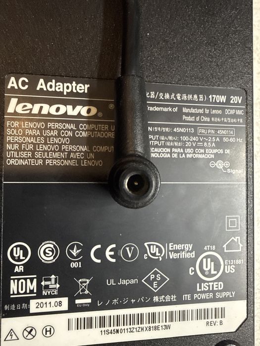 Блок живлення для ноутбука 170W