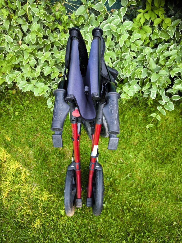 Terenowy rollator firmowy chodzik balkonik na cichych gumowych, pompow