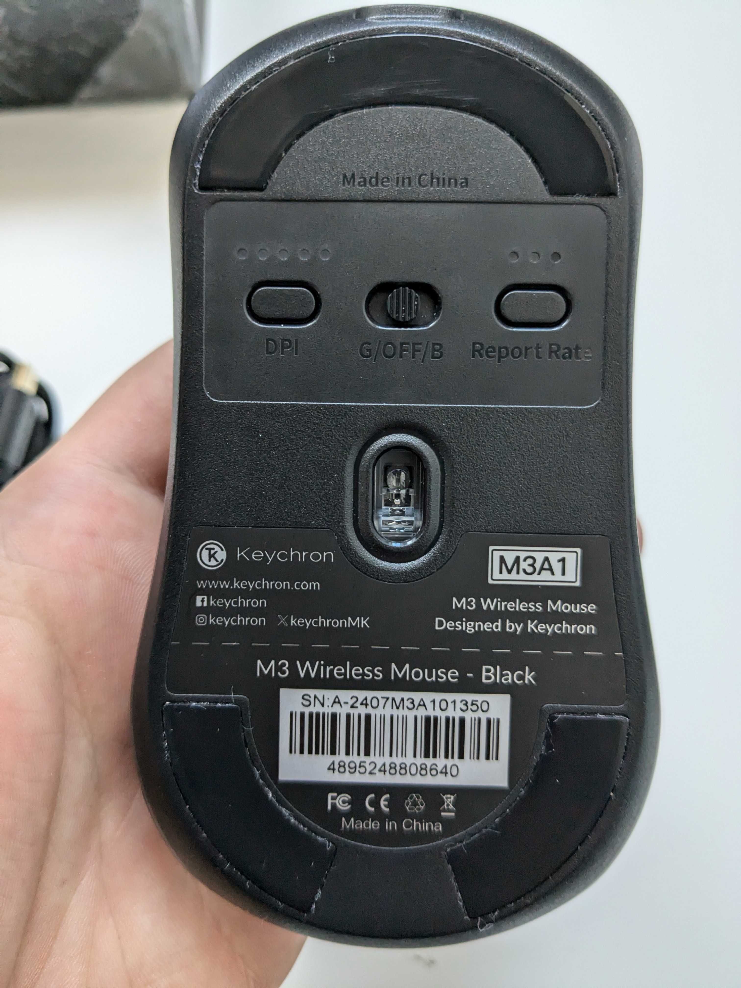 Mysz bezprzewodowa Keychron M3-A1 Black / 1000 Hz / RGB Light