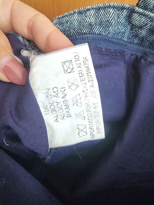 Mala vintage estilo ganga com padrão florido 100% algodão