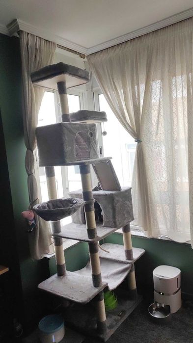 Drapak dla kota GIGANT nowy Wysoki 7 poziomów legowisko słupek domek