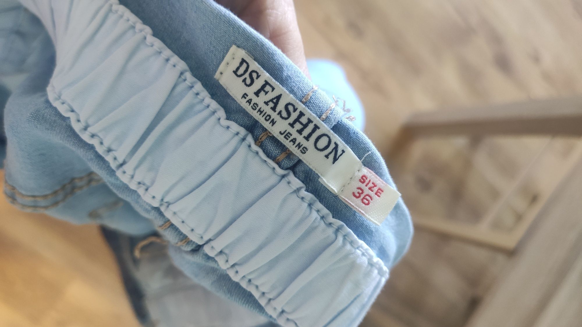 Spodenki jeans wiązane wysoki stan s m