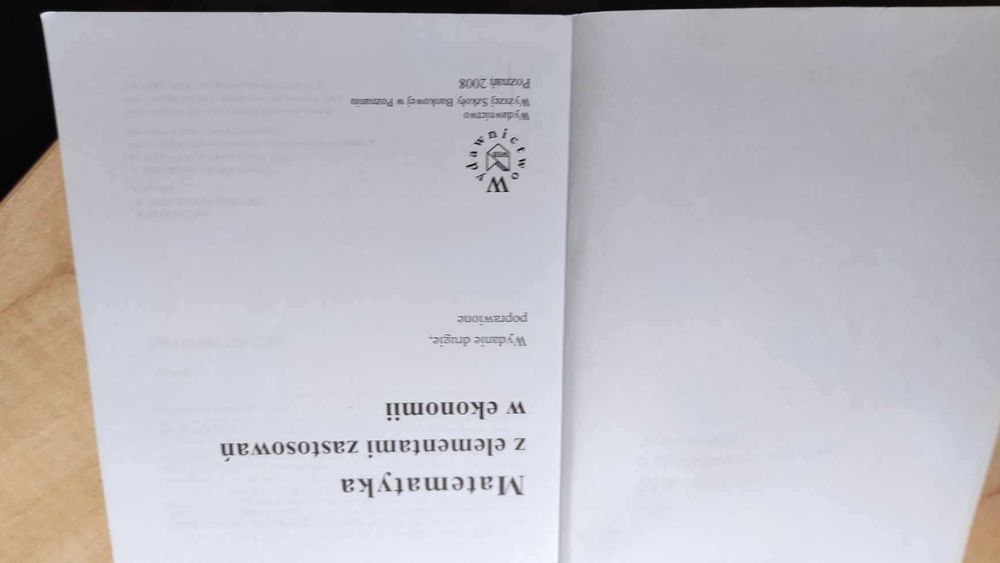 Matematyka z elementami zastosowań w ekonomii