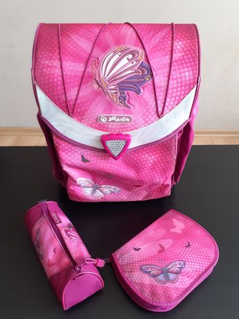 Tornister plecak Herlitz Flexi Pink Butterfly + 2 piórniki