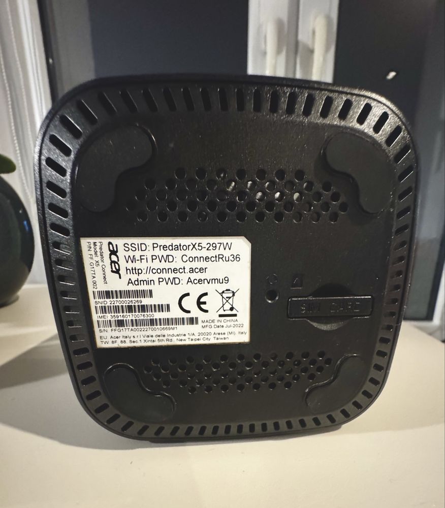 Router Acer Predator Connect X5 5G – Wi-Fi 6, 2.5GbE, Killer QoS