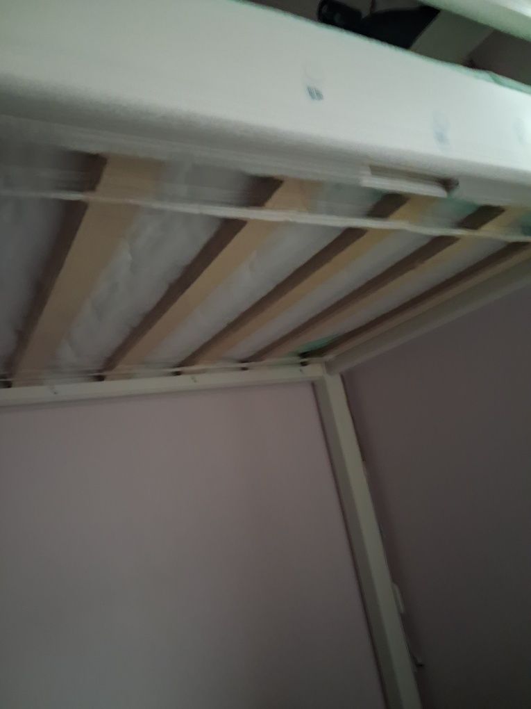 Łóżko dla dziecka Łukasz Plus piętrowe białe lite drewno 200x70