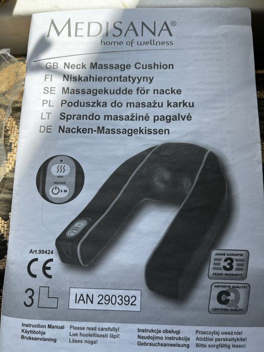 Medisana poduszka masujaca szyję nowa