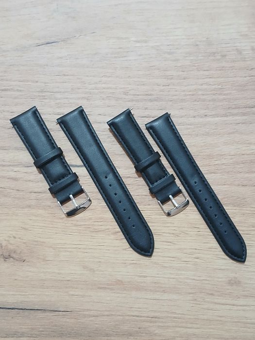 Черный ремешок ремінець для часов 20, 22 мм.
