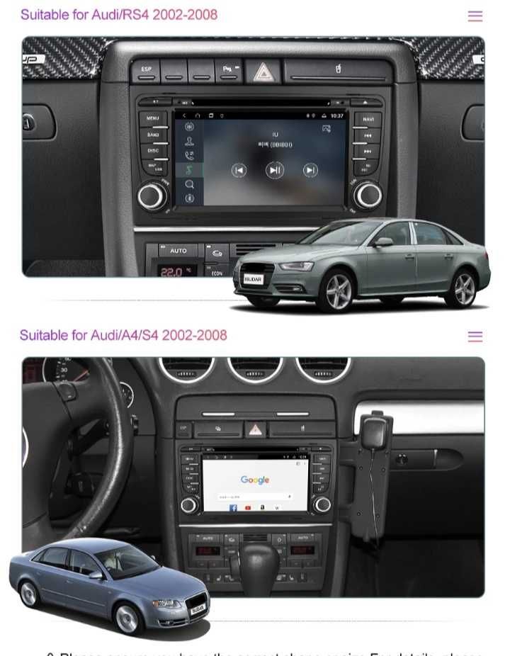 Auto Rádio Android Para Audi A4 S4 RS4 GPS DVD CD USB Bluetooth Canbus