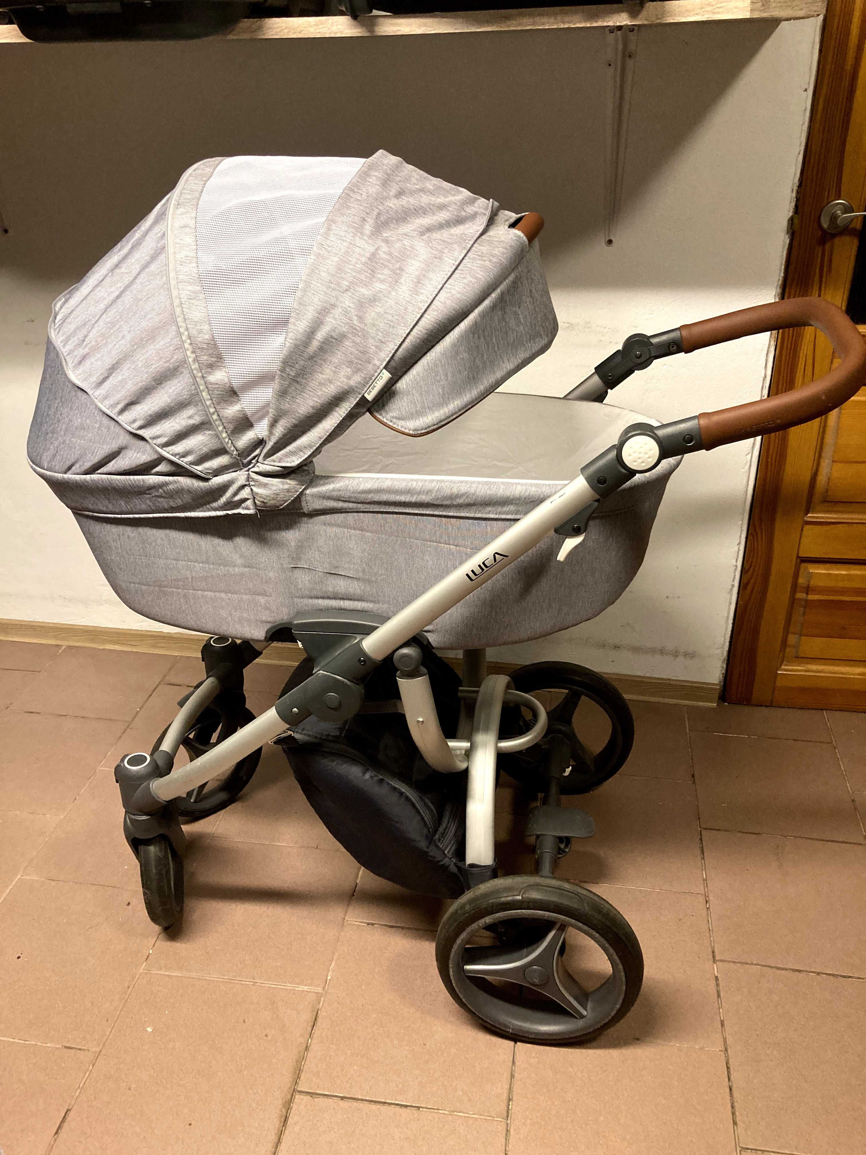 Wózek BEBETTO LUCA 2w1 / 3w1 / 4w1 baza Isofix Jasny Kolor