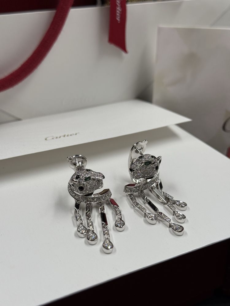Сережки біле золото 750 проба