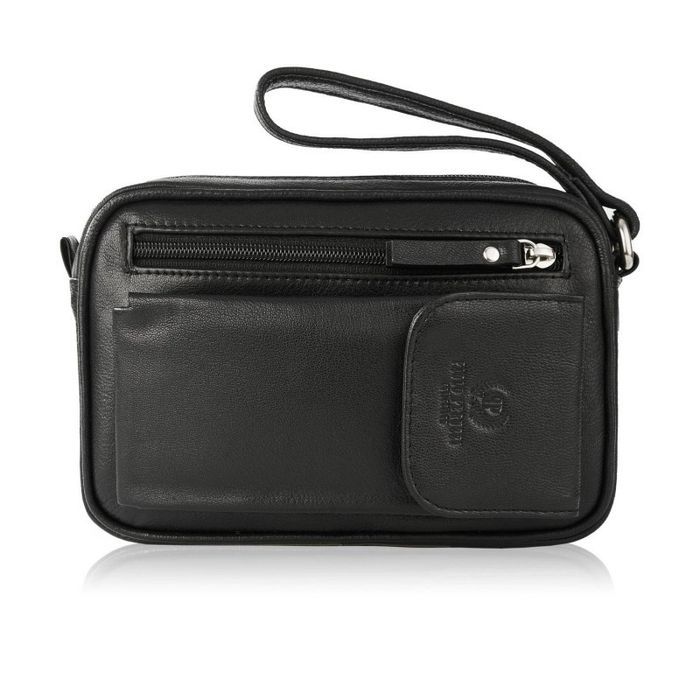 Skórzana saszetka męska do ręki Paolo Peruzzi T-56-BL