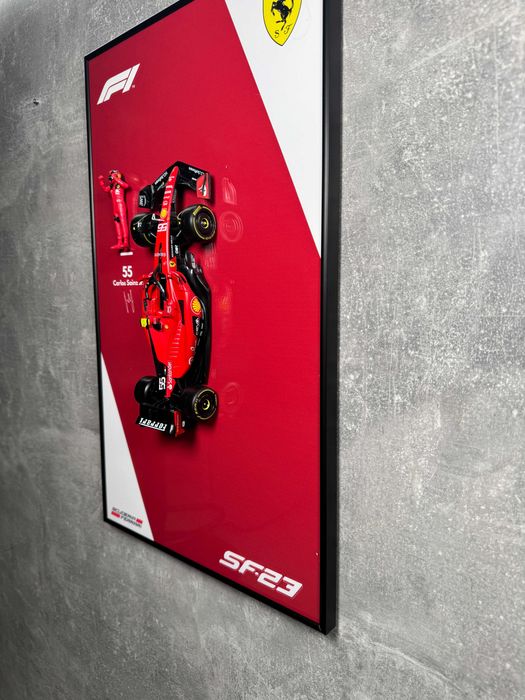 Bburago 50x30 F1 Ferrari SF-23 Масштаб 1/24 #55 Carlos Sainz jr.