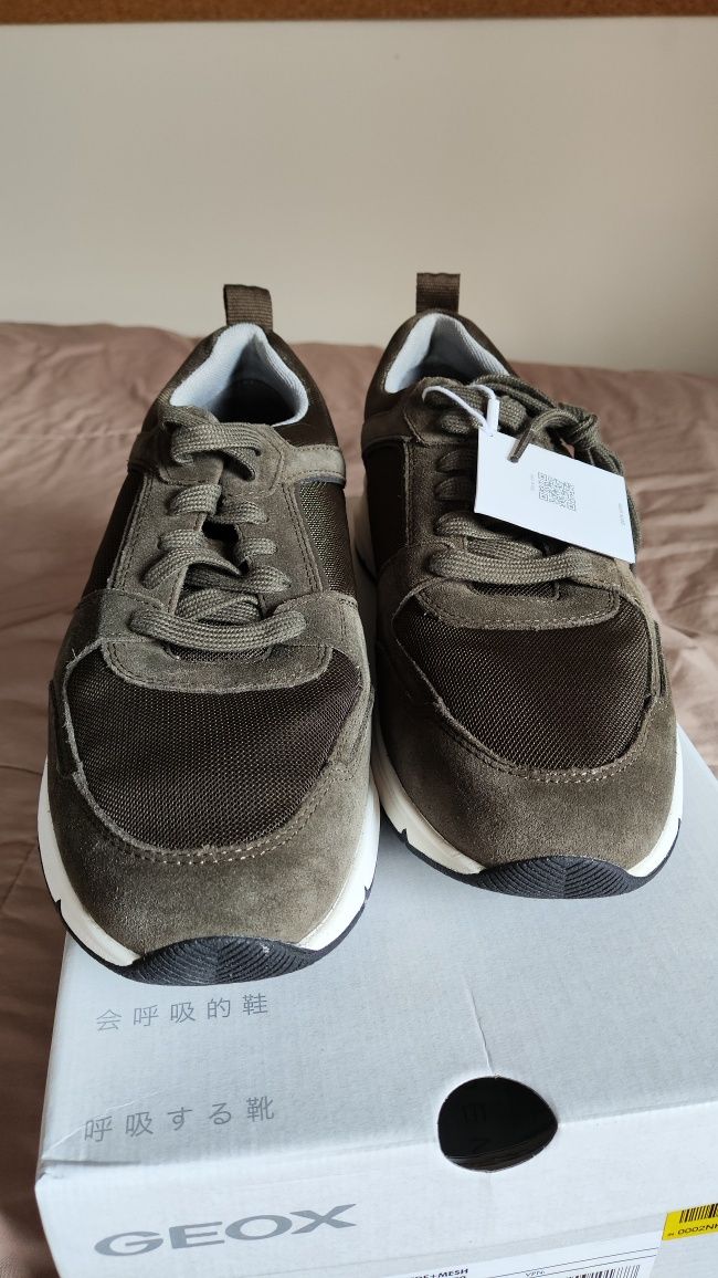 Geox Radente męskie sneakersy khaki rozm 43 44