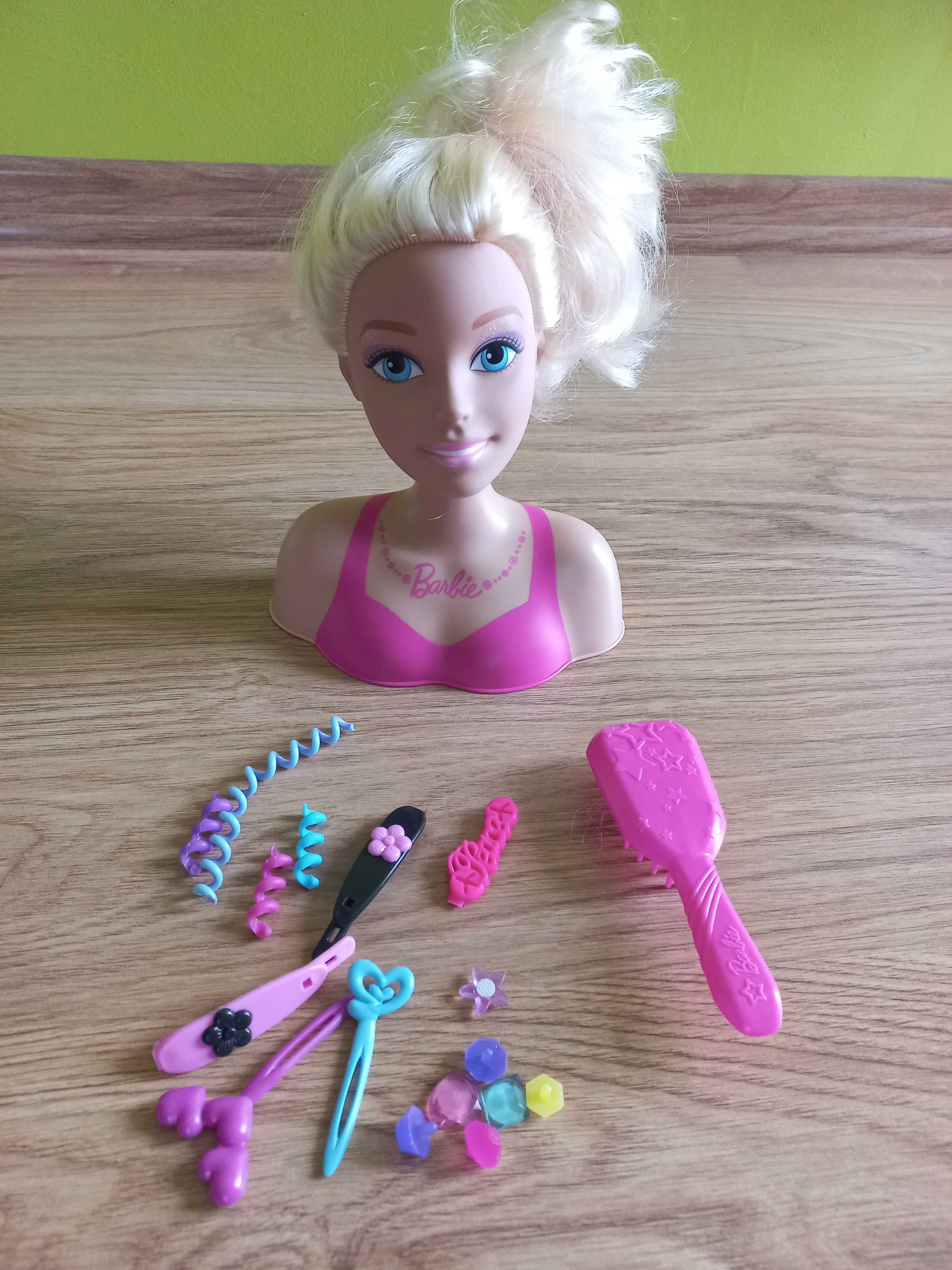 Barbie głowa do czesania + akcesoria