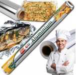 FOLIA ALUMINIOWA SPOŻYWCZA GRUBA mocna gastronomiczna do żywności 10m