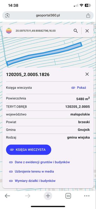 Działka budowlano-rolna 5480 m2 Uszew w cichym i pieknym miejscu.