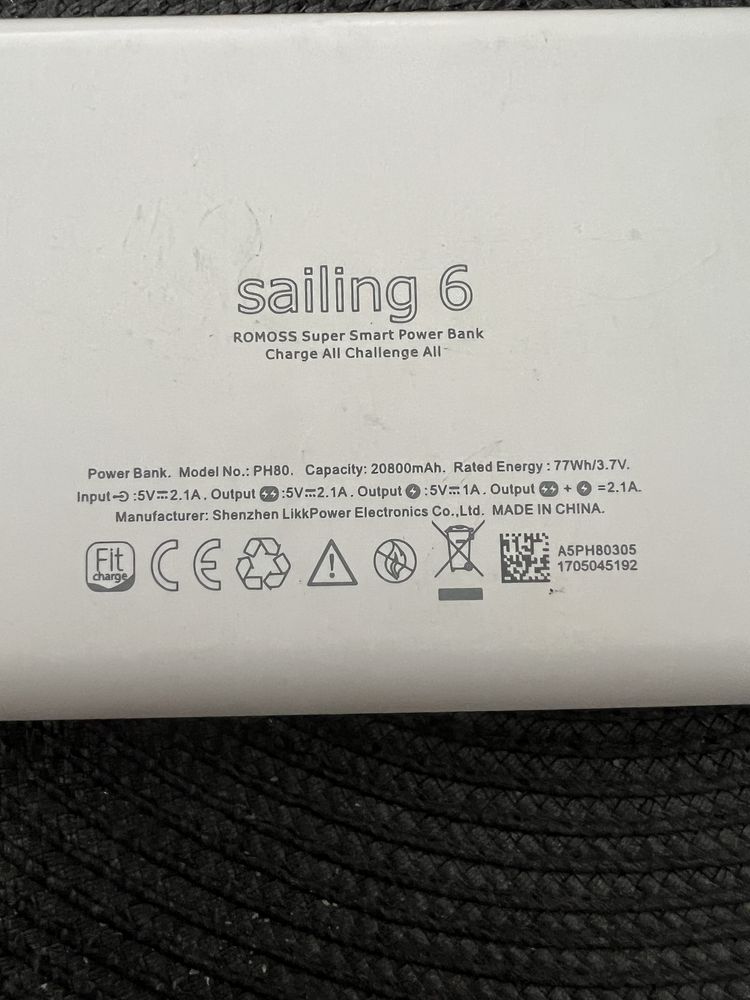 Power bank Romoss Sailing 6