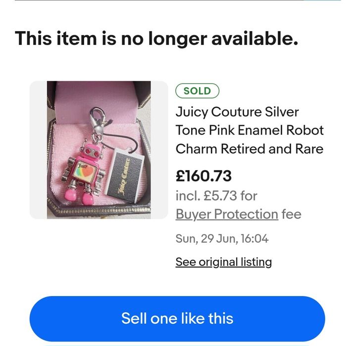 Шарм підвіска підвіс - робот Juicy Couture