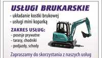 Usługi minikoparka, brukarskie