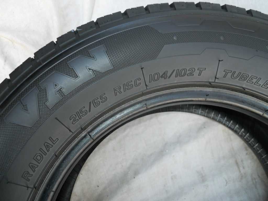 4 letnie opony KORMORAN Vanpro B2 215/65R15C 104/102T  2x8,5, 2x6,5mm
