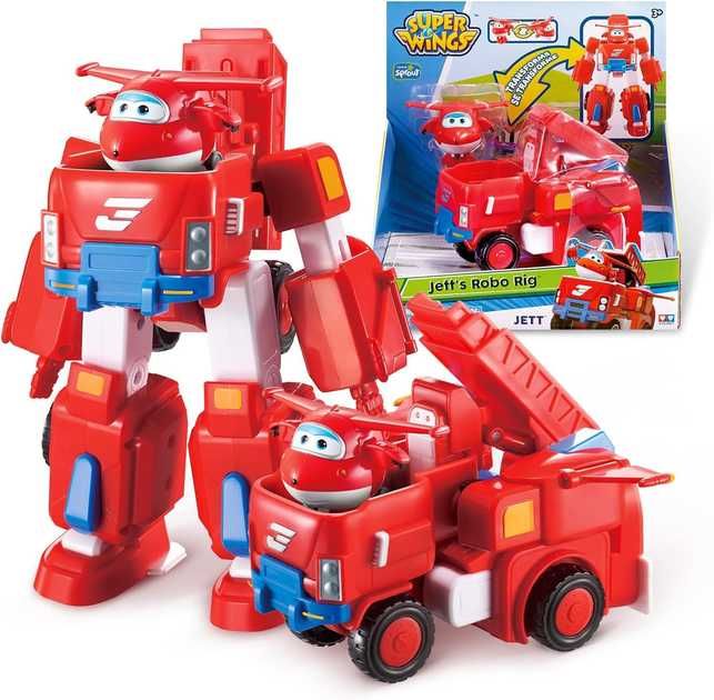 Фігурка-трансформер Супер крила Джетт Робот Риг Super Wings