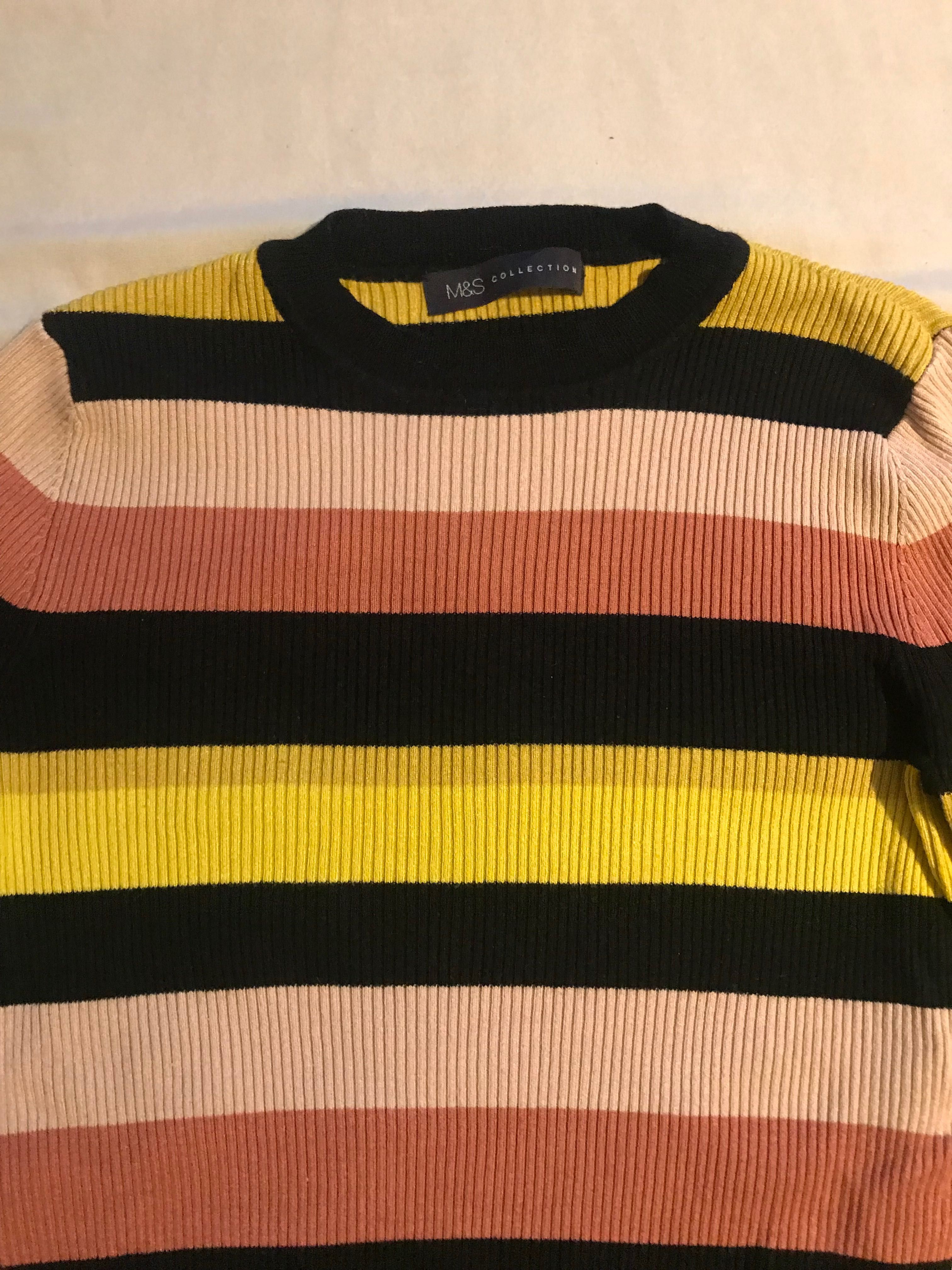 Sweterek w paski M&S wiskoza jak nowy S/M